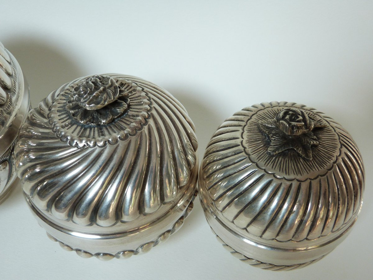 3 boites en argent massif et vermeil -photo-3