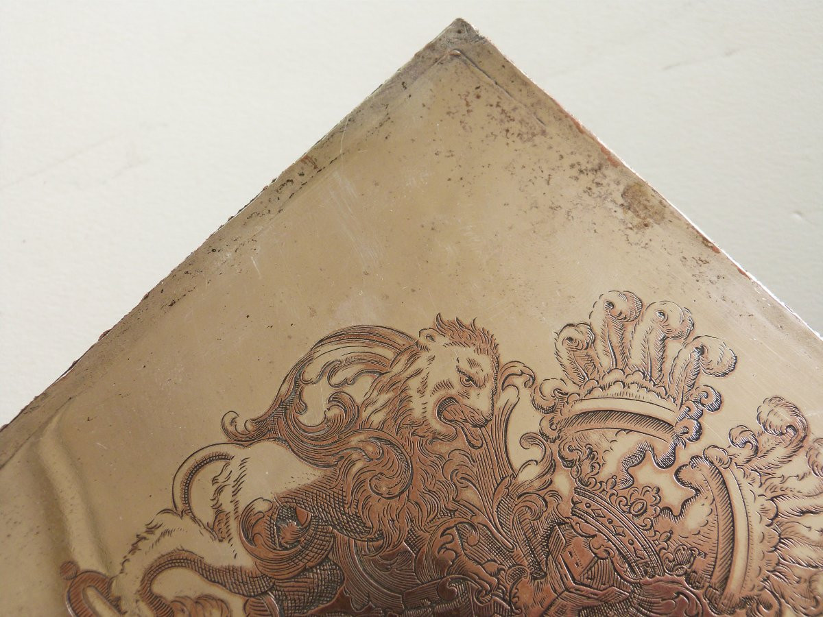 L. Geyer 1904 Heraldic Plaque Engraved With The Arms Of The City Of Strasbourg Argentoratum -photo-4