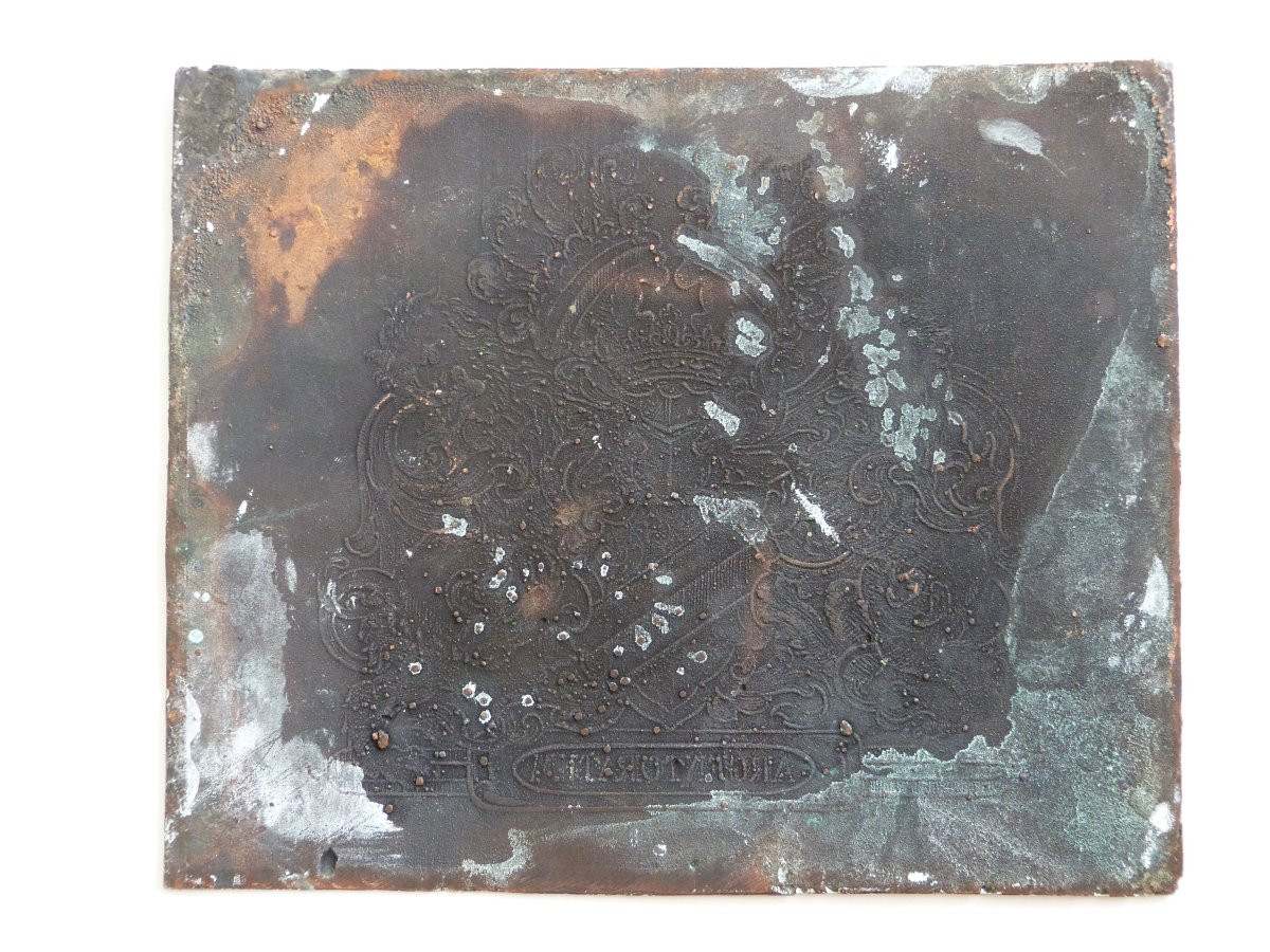 L. Geyer 1904 Heraldic Plaque Engraved With The Arms Of The City Of Strasbourg Argentoratum -photo-5