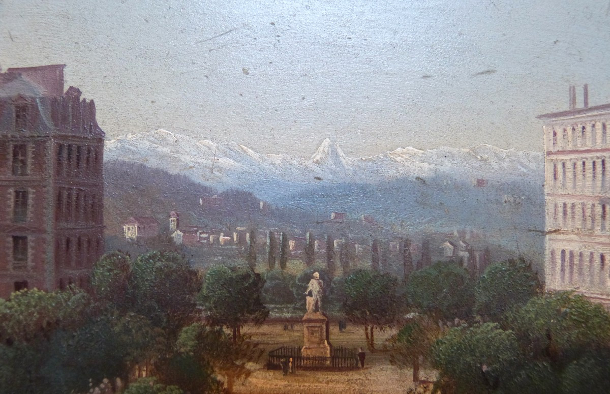 Hubert Sattler paysage place royale Pau Pyrénées statue Henri IV-photo-4