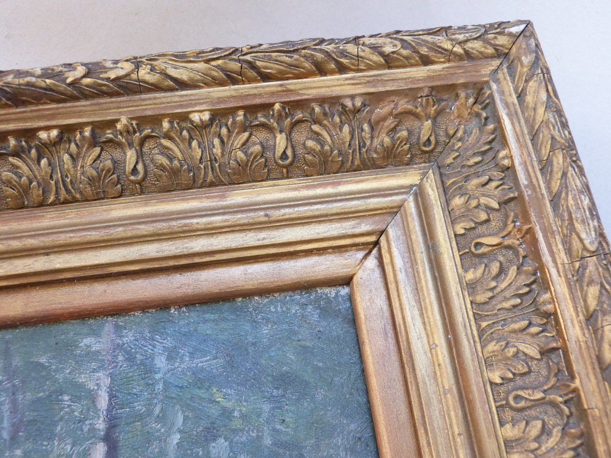 Gabriel Combet, Forest Landscape In Périgord, Dordogne, 19th Century-photo-3