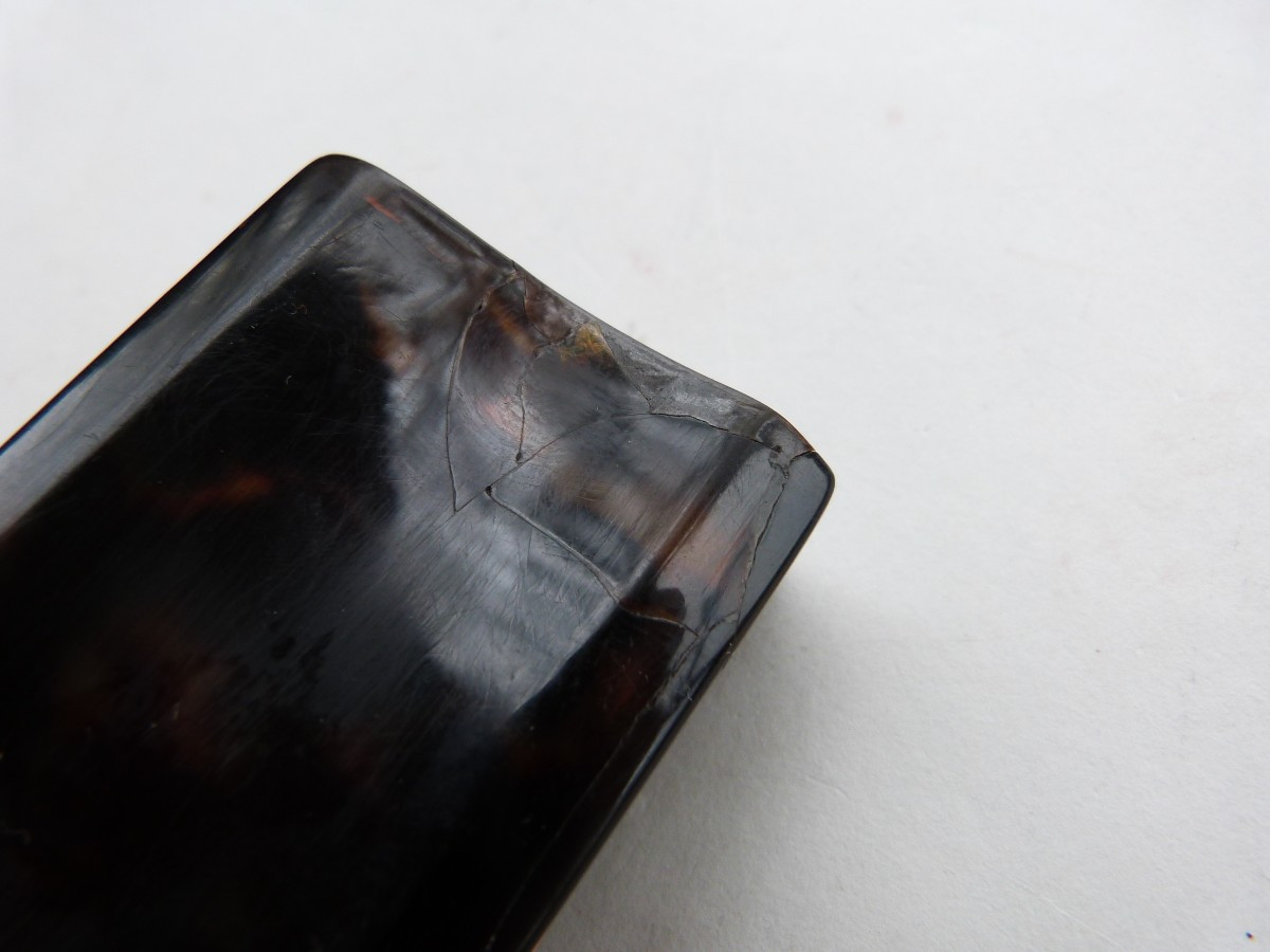 tabatière en écaille et or 14 k de la fin du XIXeme siècle -photo-5