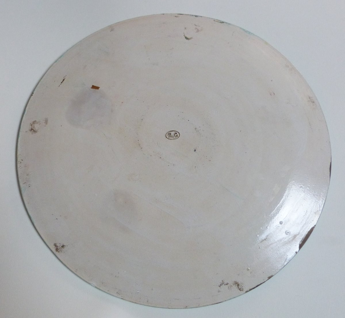 Edouard Gille - Eugène Collinot grand plat ornemental aux émaux polychromes -photo-5