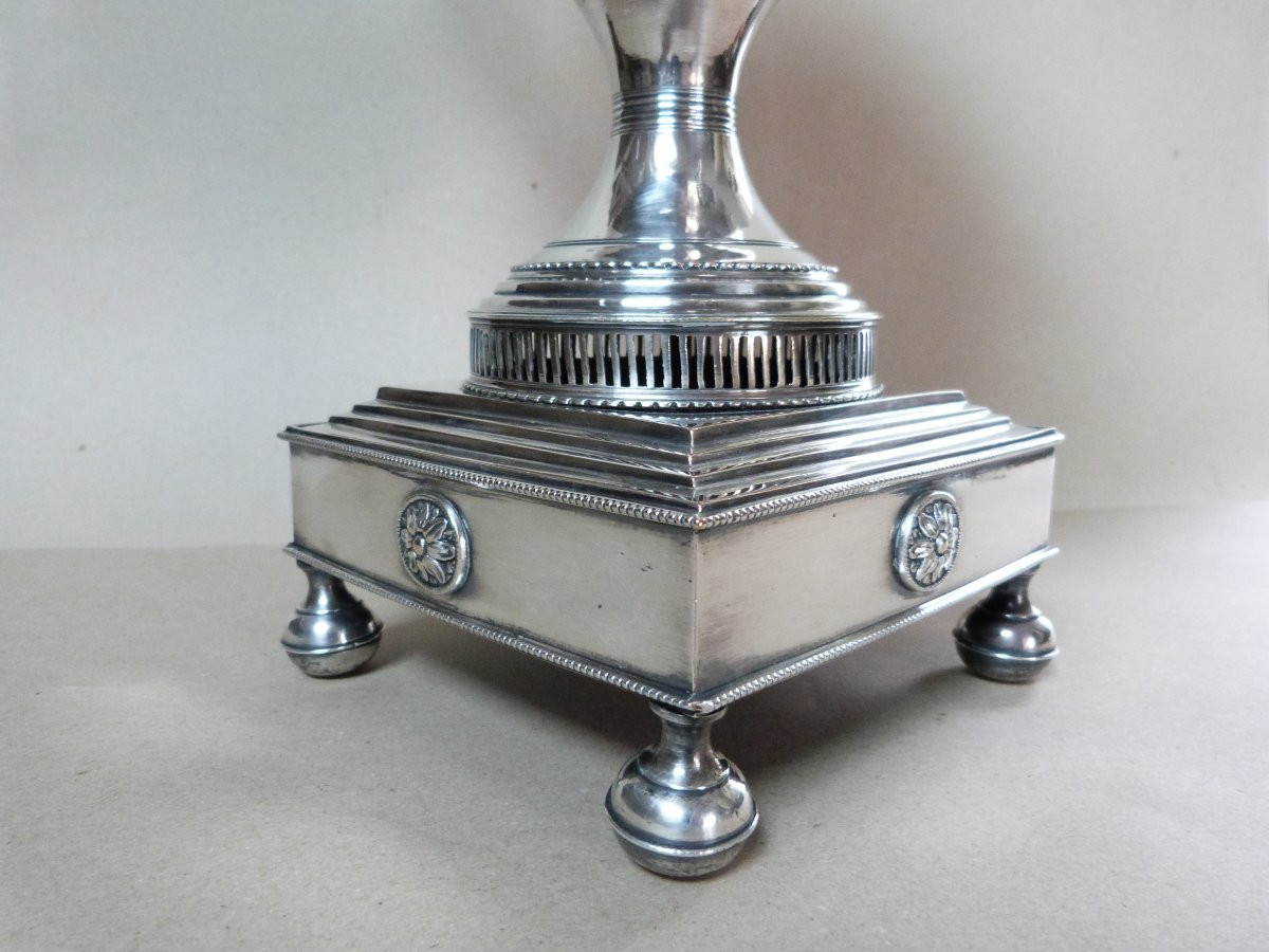 Grand Samovar d'époque empire en métal doublé argent début du XIXeme siècle-photo-2