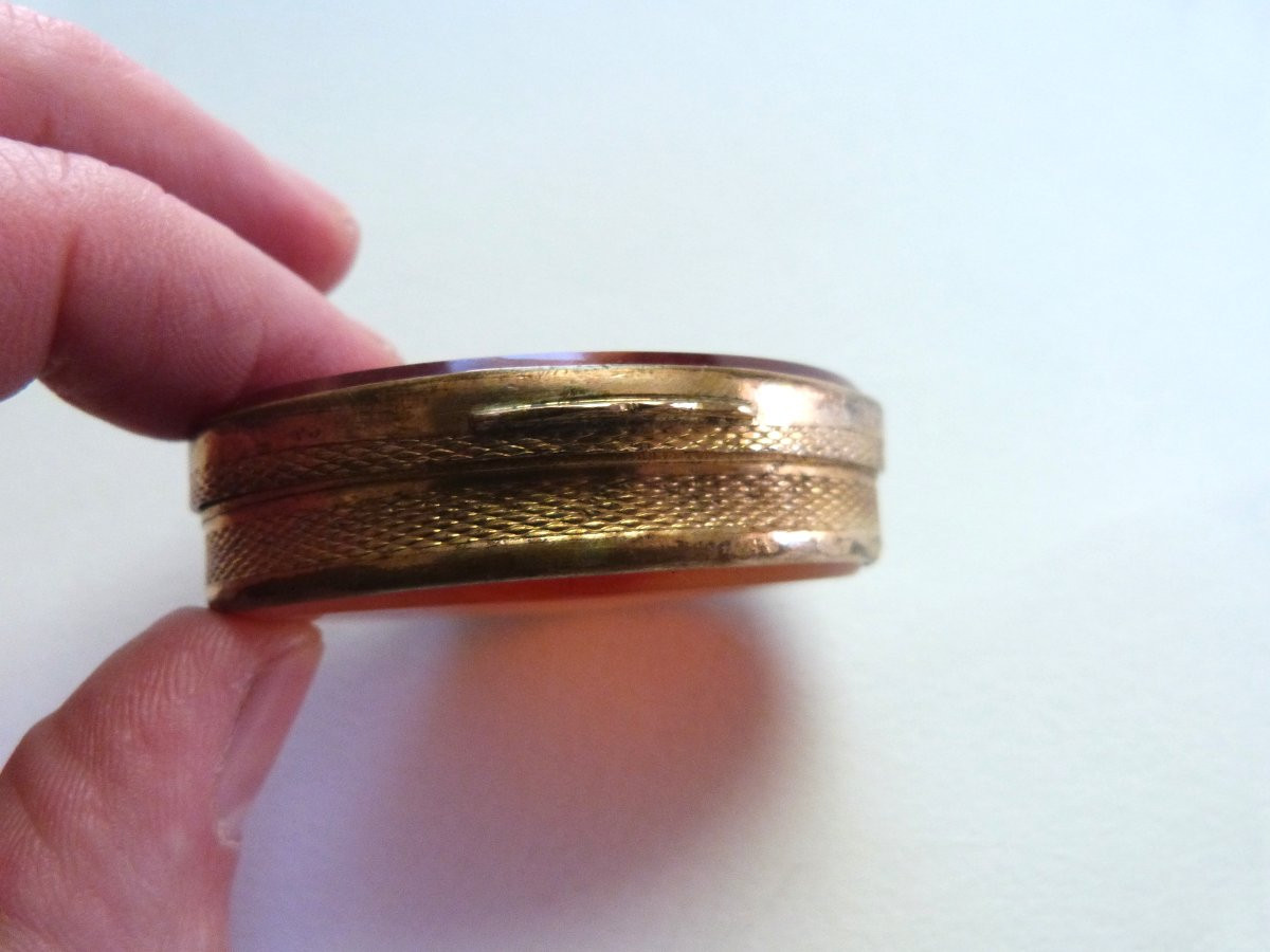 19th Century Agate And Pompon Snuffbox -photo-3