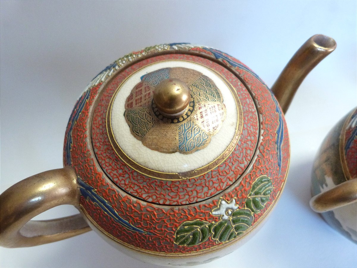 Satsuma service à thé en céramique du Japon début du XXeme siècle -photo-3