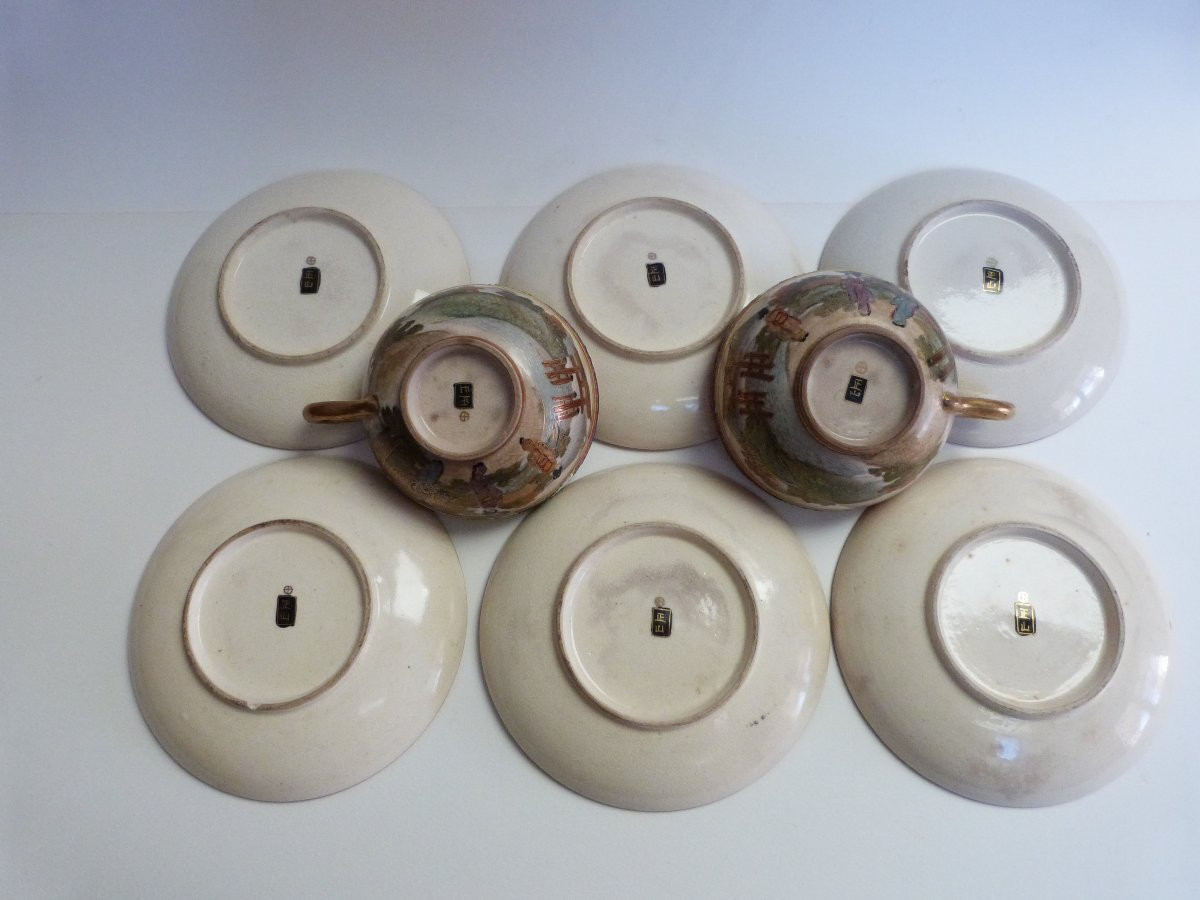 Satsuma service à thé en céramique du Japon début du XXeme siècle -photo-5