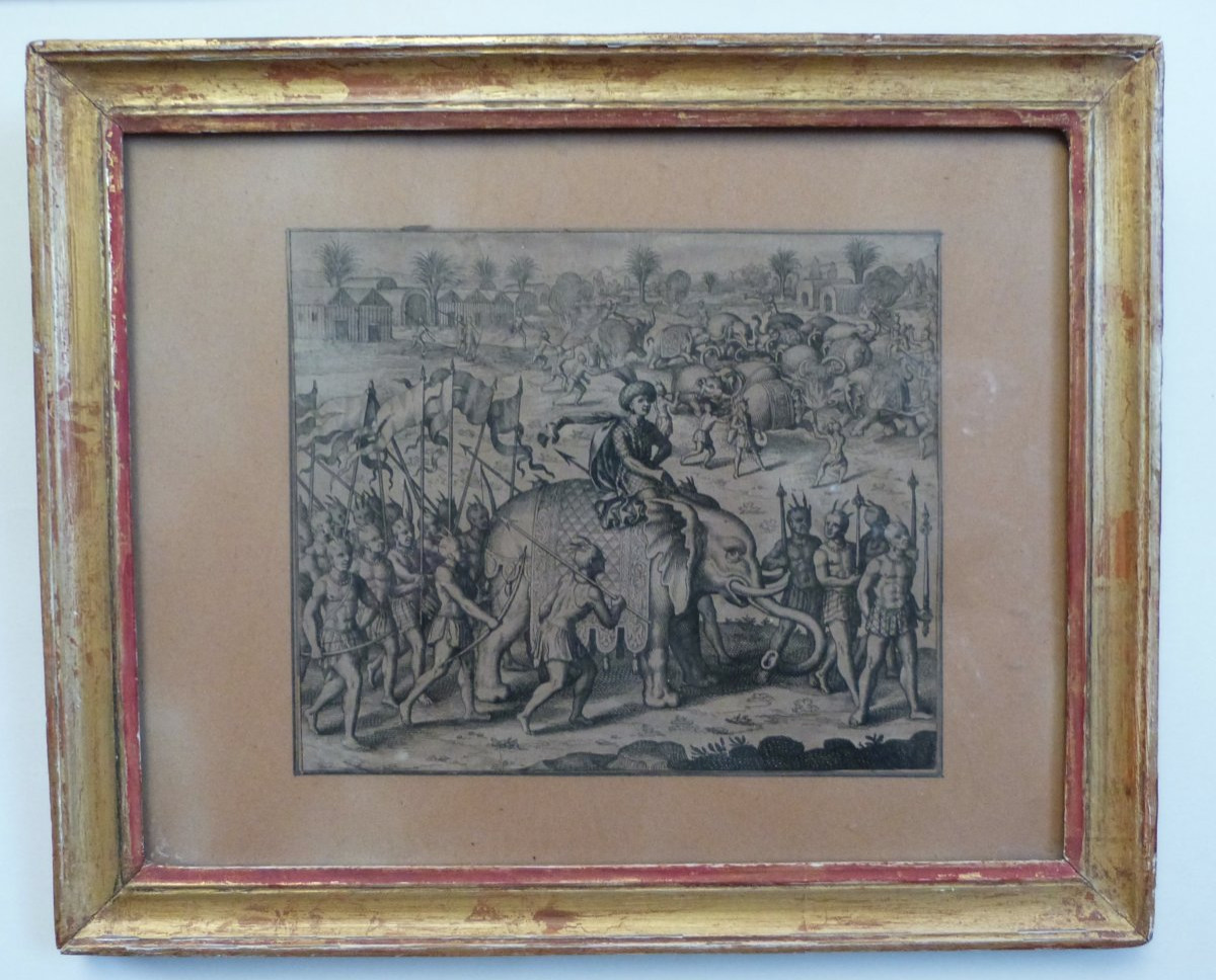 17th-century Engraving By Jean Théodore De Bry, Depicting Robert Coverte's Travels In India -photo-1