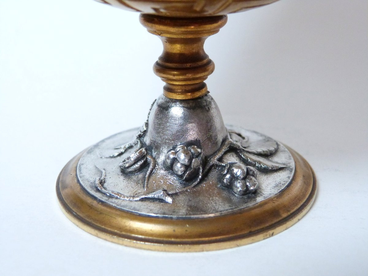 Victor Paillard Gilt And Silver Bronze Cup Decorated With Angels -photo-4