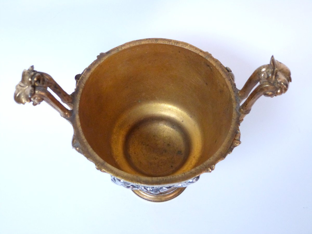 Victor Paillard Gilt And Silver Bronze Cup Decorated With Angels -photo-6