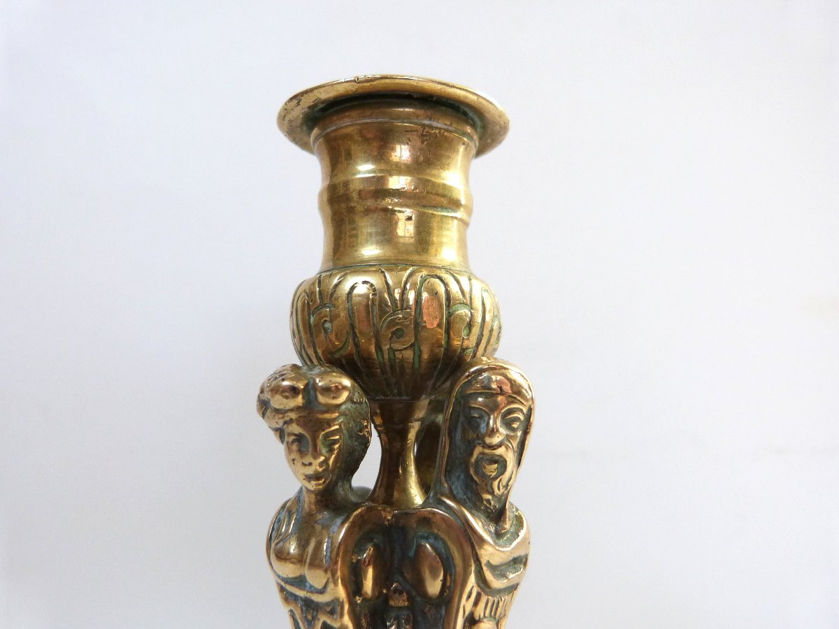 Louis XIV Period Bronze Torch/candle-photo-2