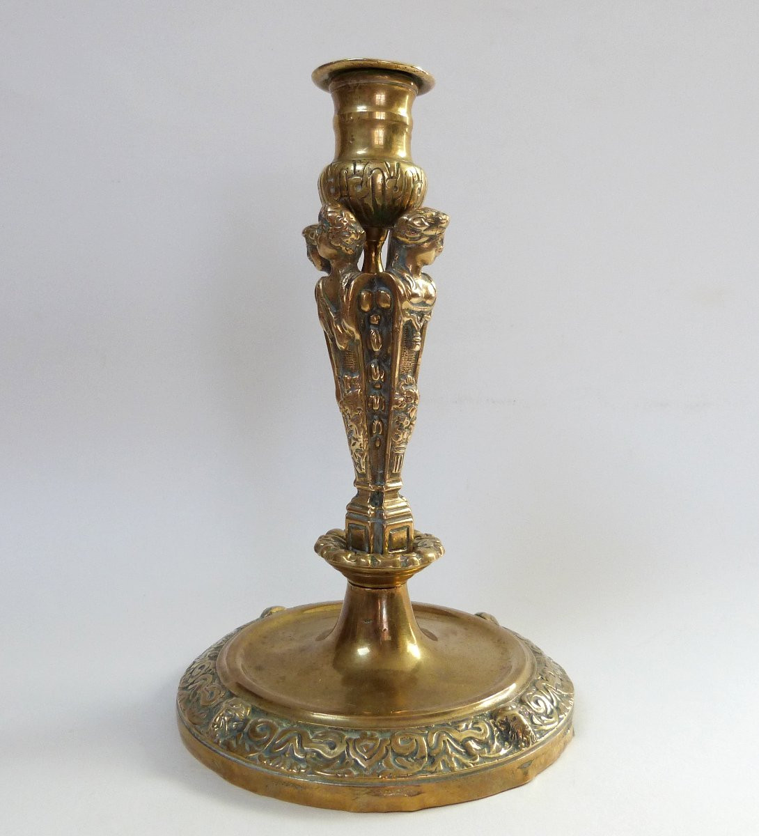 Louis XIV Period Bronze Torch/candle-photo-1