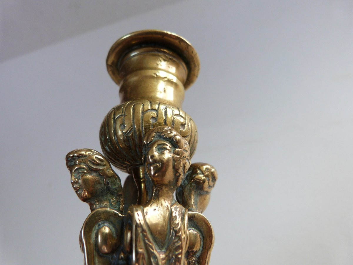 Louis XIV Period Bronze Torch/candle-photo-6