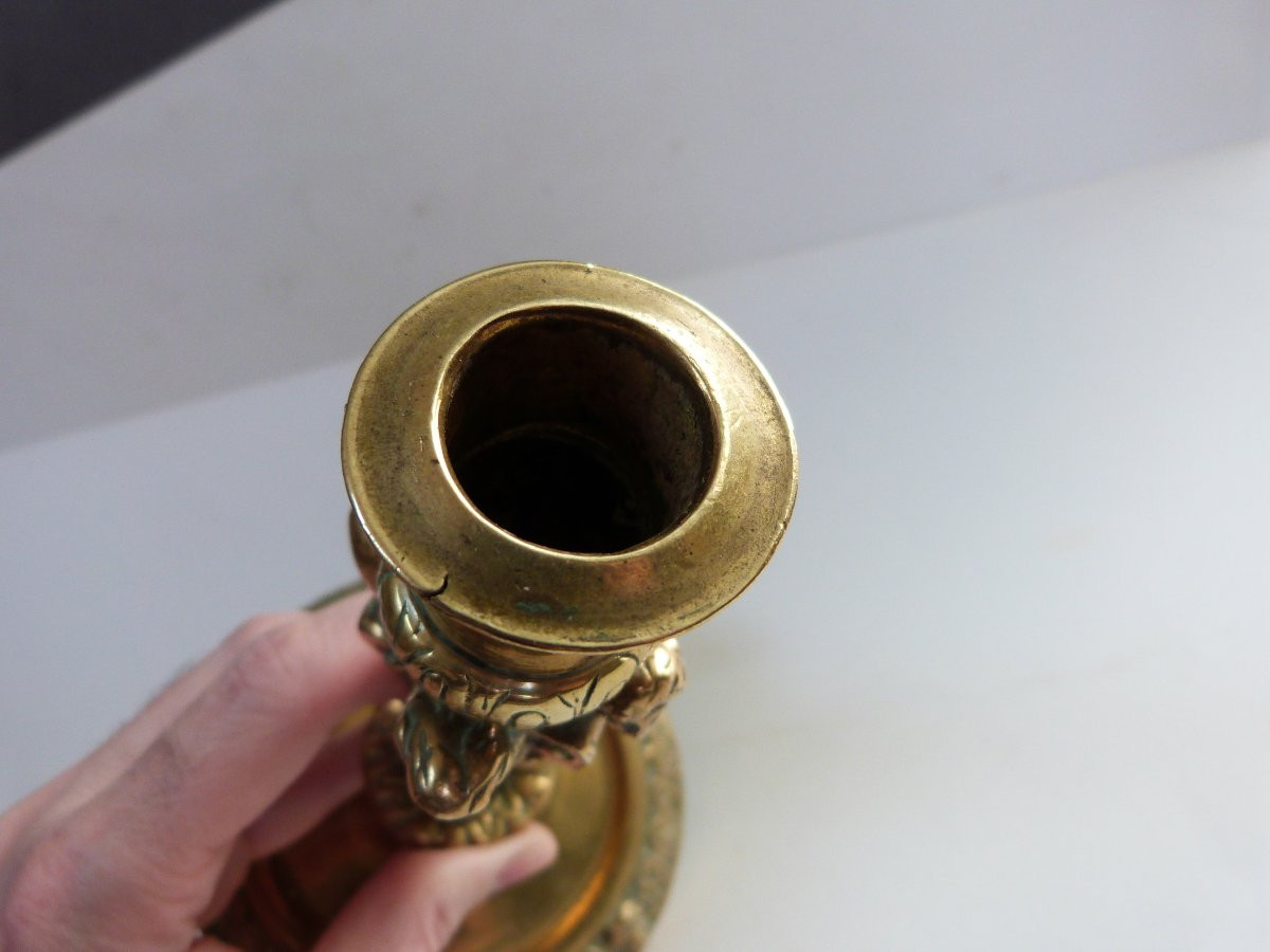 Louis XIV Period Bronze Torch/candle-photo-7