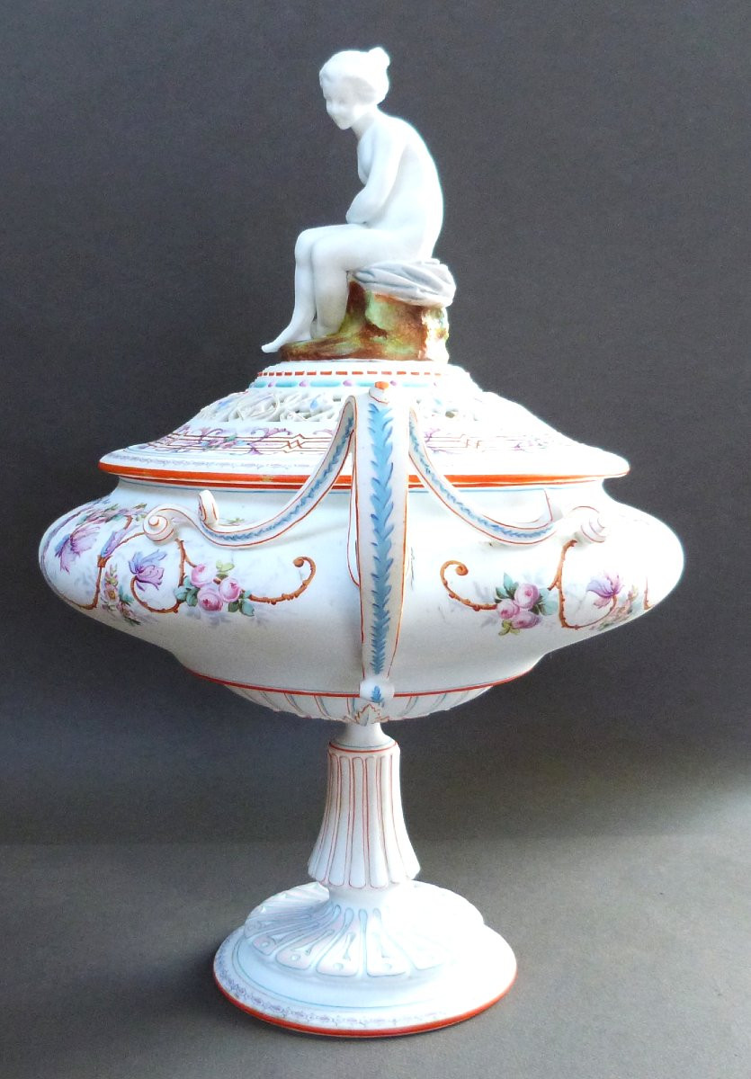 Henri Ardant Psyche Bowl In Limoges Porcelain Biscuit -photo-4