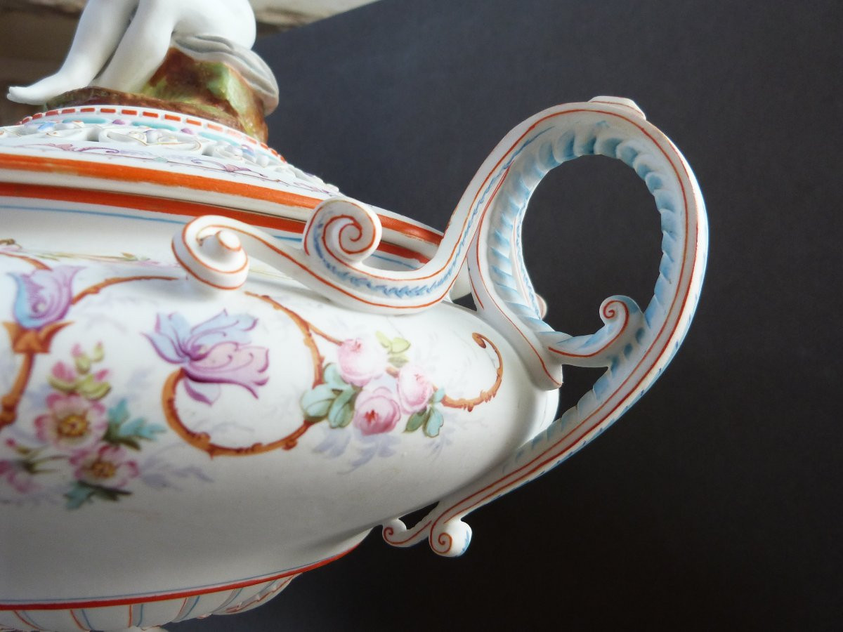 Henri Ardant Psyche Bowl In Limoges Porcelain Biscuit -photo-3