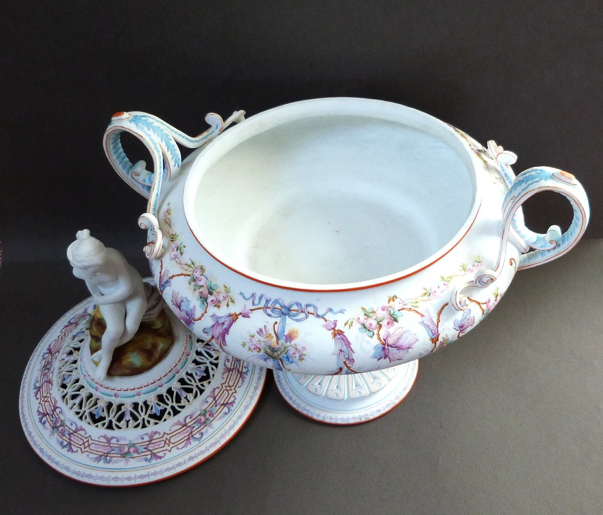 Henri Ardant Psyche Bowl In Limoges Porcelain Biscuit -photo-6