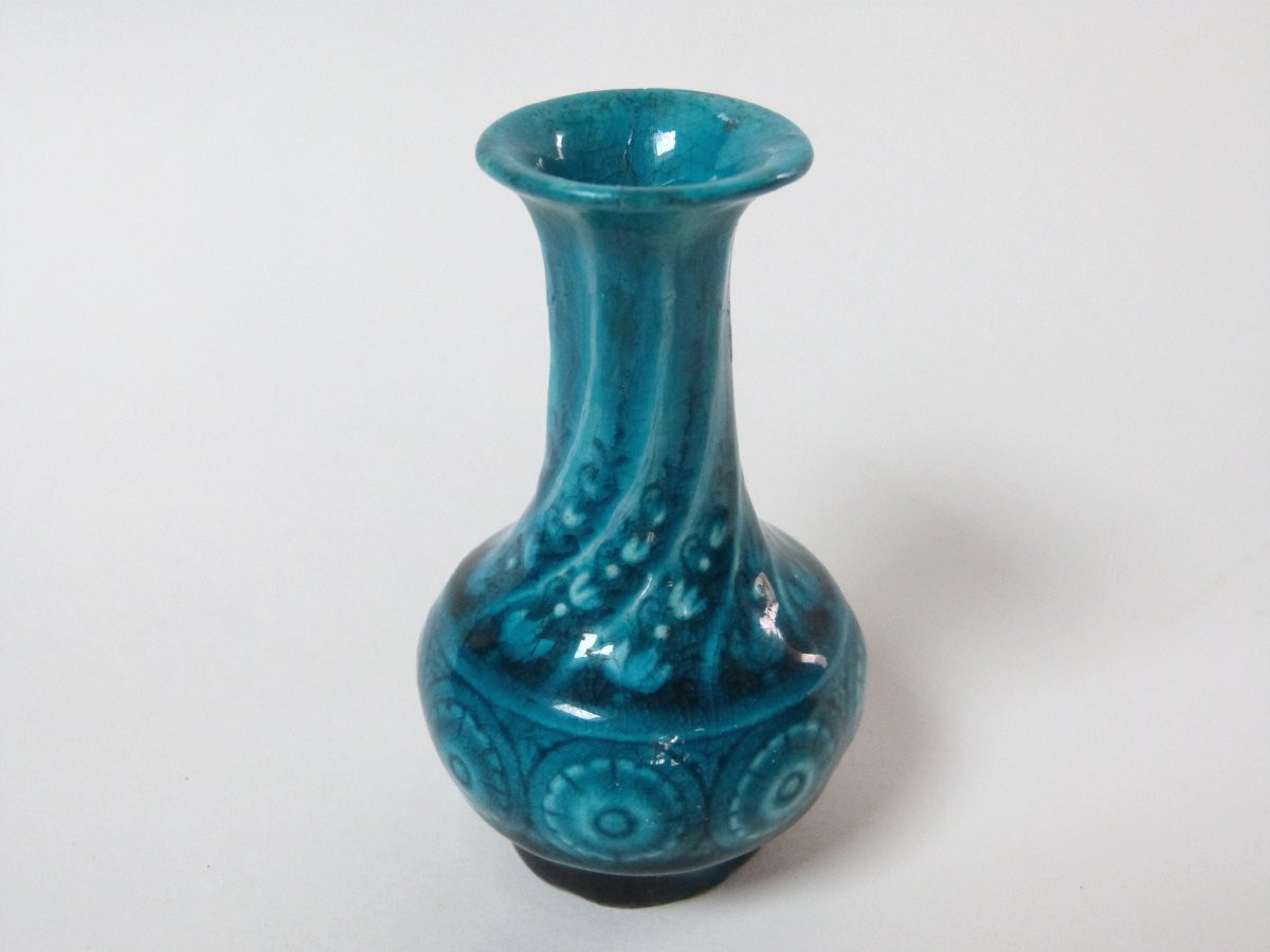 Théodore Deck vase miniature fin XIXeme-photo-1
