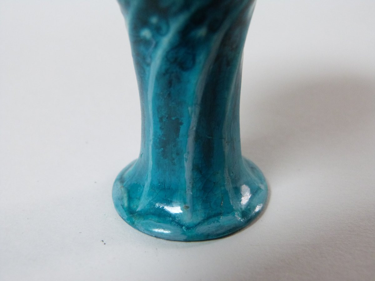 Théodore Deck vase miniature fin XIXeme-photo-7