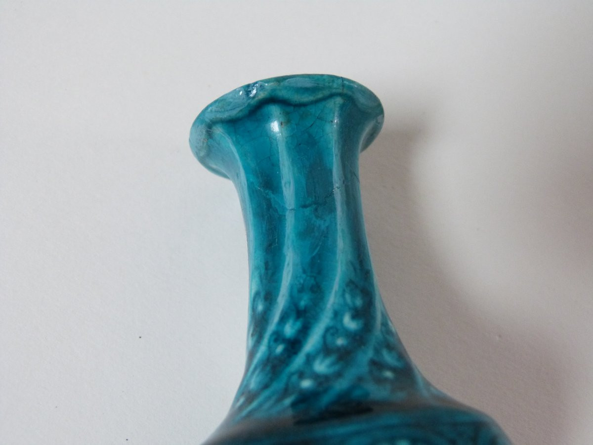 Théodore Deck vase miniature fin XIXeme-photo-8