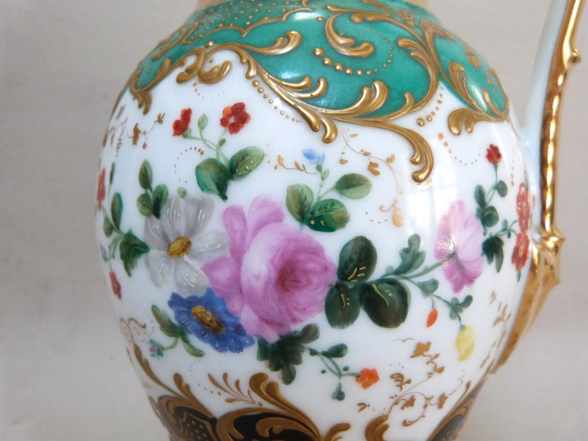 Aiguière et bassin en porcelaine de Paris Jacob Petit milieu XIXeme -photo-4