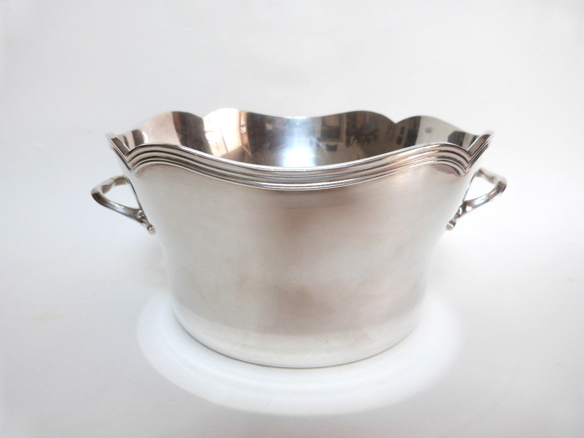 Meurgey Paris Silversmith Silver-plated Metal Cooler 