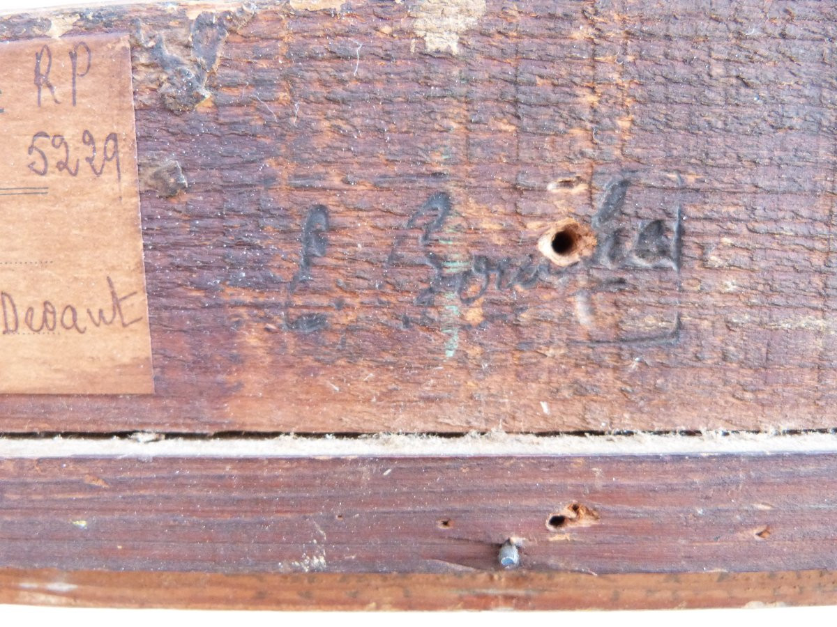 Emile Bouche cadre Montparnasse en bois sculpté des années 40 format 2 F-photo-3