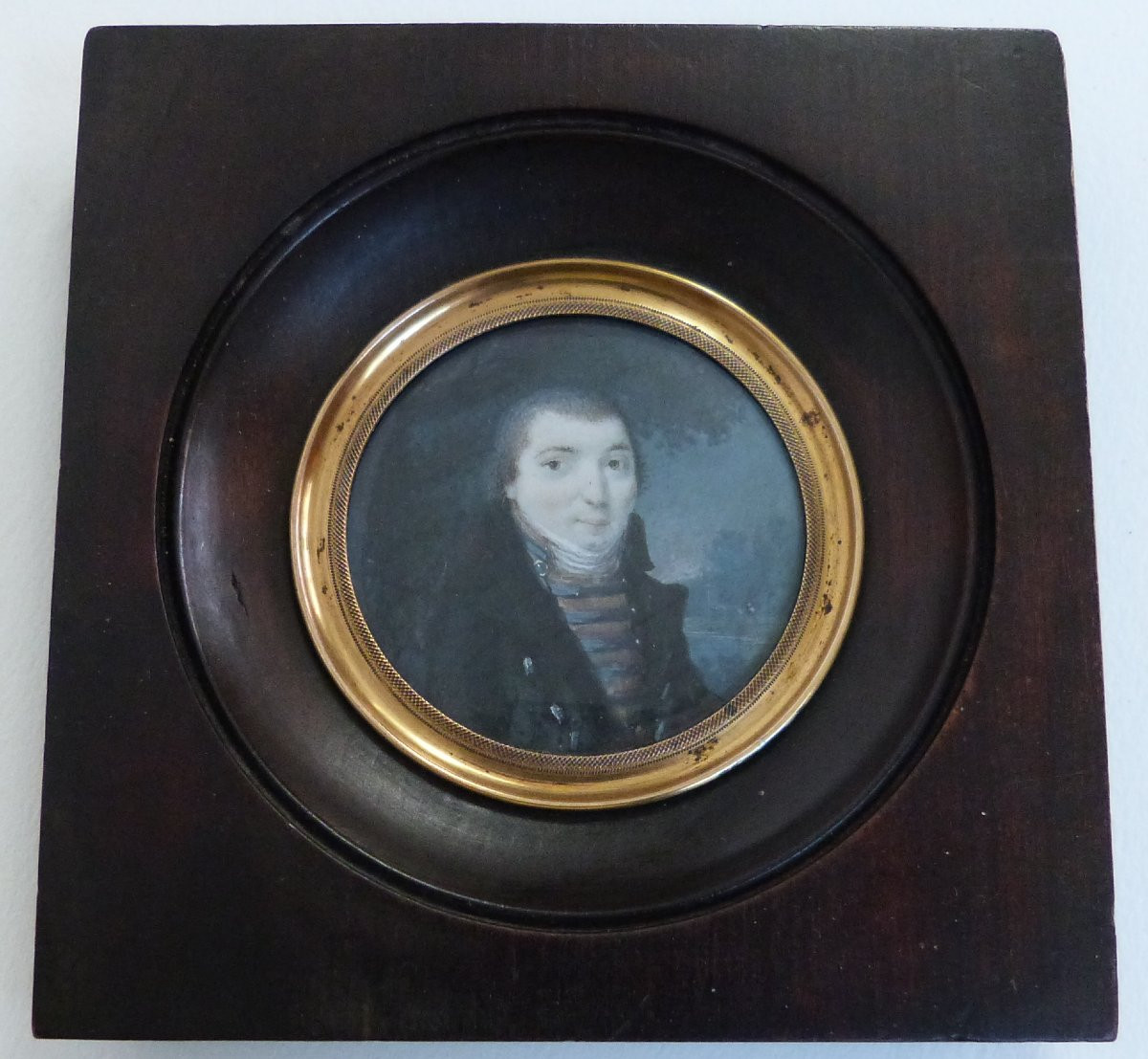 Miniature Portrait Of A Man From The Late 18th Century In An Incredible Costume -photo-3