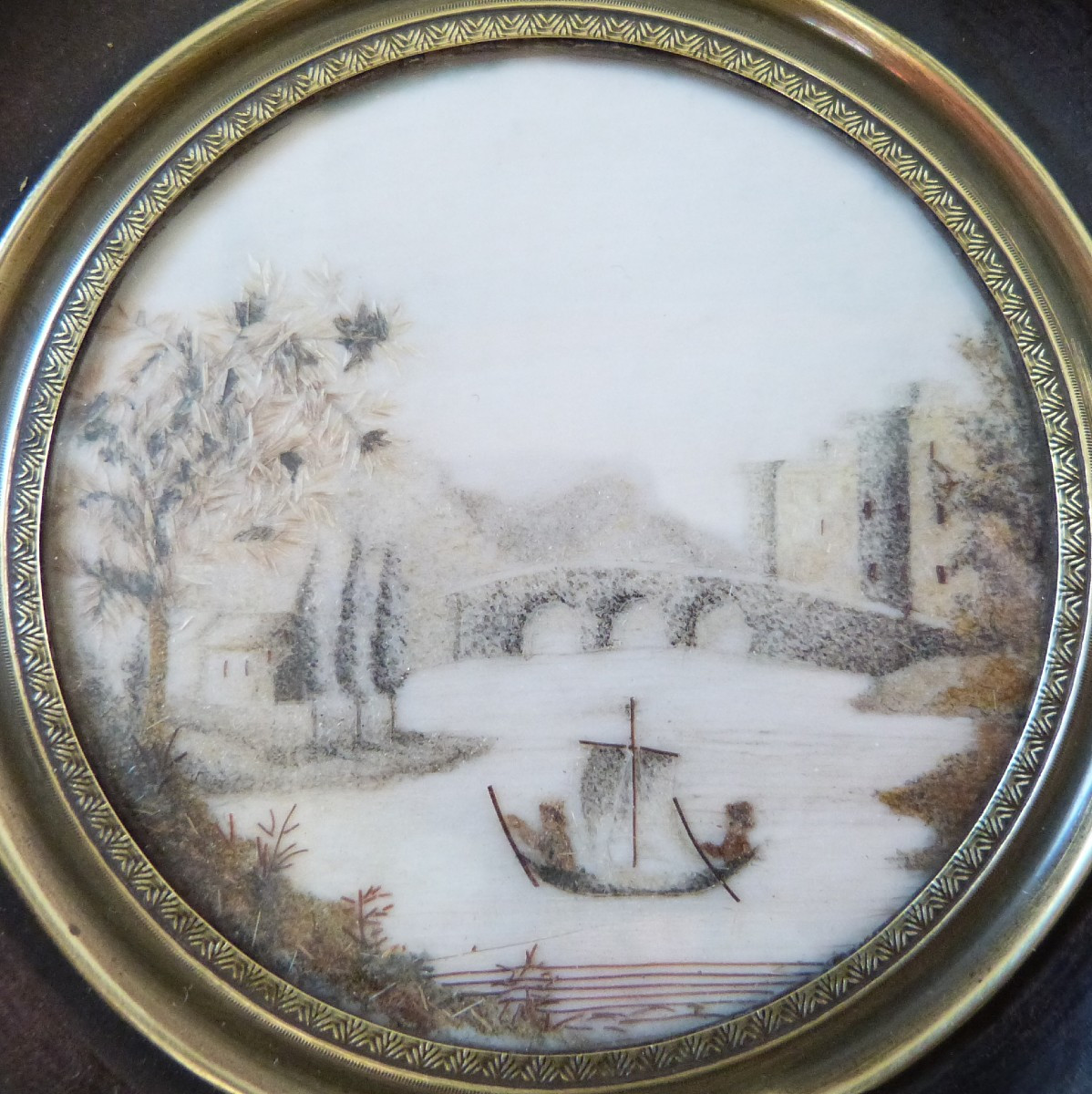 Miniature paysage du XIXeme siècle 