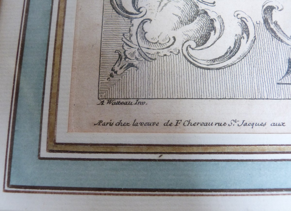 Huquier - Watteau Pair Of Engravings Apollo And Diana 18th Century-photo-5