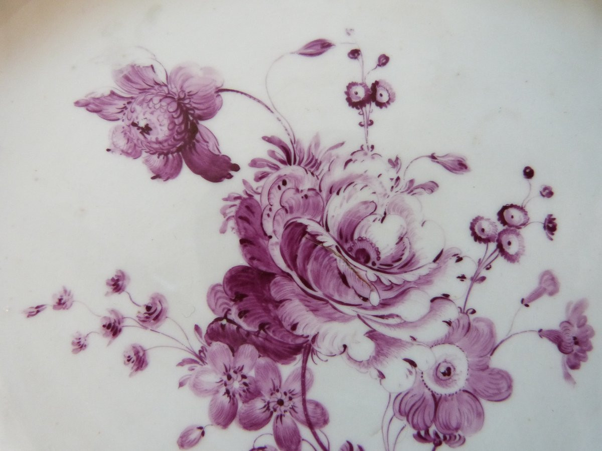 Frankenthal Pair Of Porcelain Plates 18th Century Hannong-photo-4