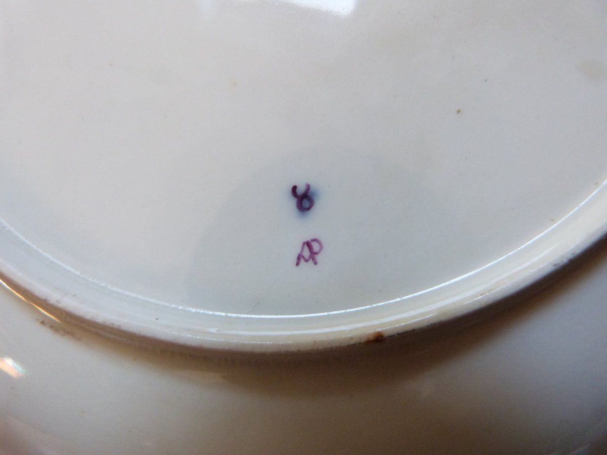 Frankenthal Pair Of Porcelain Plates 18th Century Hannong-photo-5
