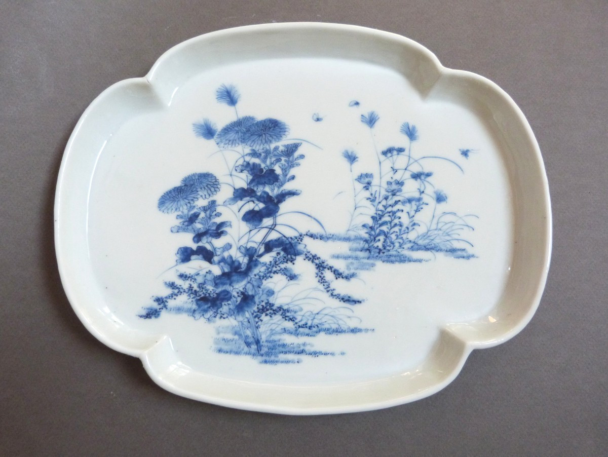 Seto Porcelain Tray Japan Late 19th Century Meiji Period