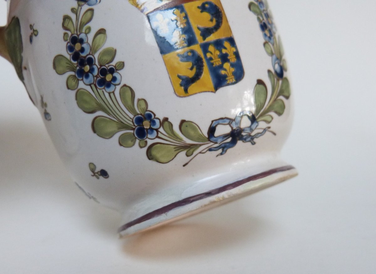 Niderviller - Samson Pair Of Earthenware Pot Holders Bearing The Coat Of Arms Of The Dauphin Of France-photo-5