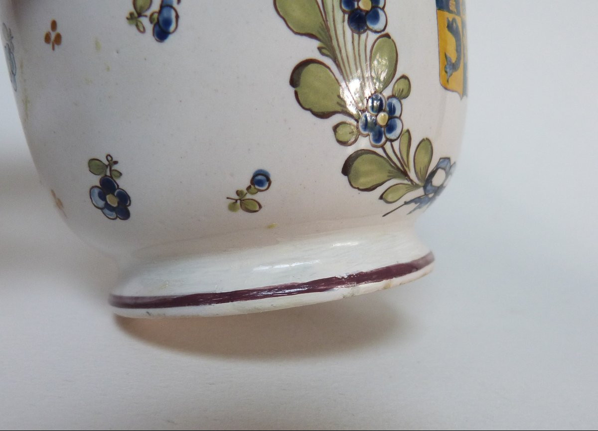 Niderviller - Samson Pair Of Earthenware Pot Holders Bearing The Coat Of Arms Of The Dauphin Of France-photo-6