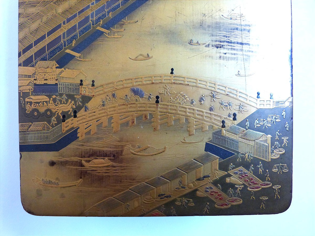 Maki Lacquer Case And Boxes - E Japan Meiji Period 19th Century-photo-3