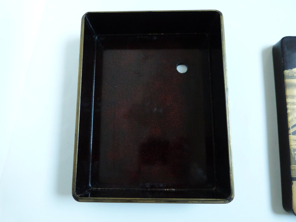 Maki Lacquer Case And Boxes - E Japan Meiji Period 19th Century-photo-4