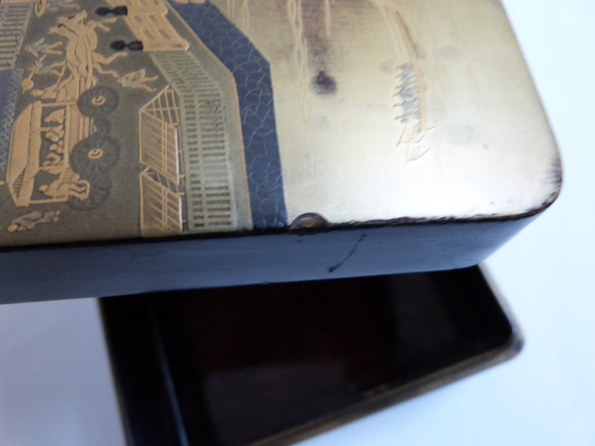 Maki Lacquer Case And Boxes - E Japan Meiji Period 19th Century-photo-8