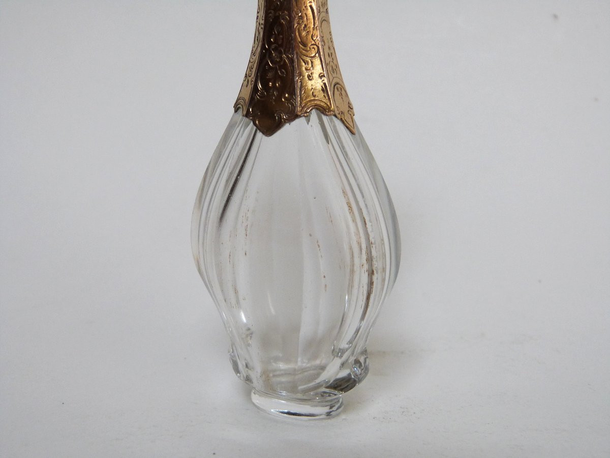 Flacon à sels en cristal et argent vermeil XIXeme-photo-3