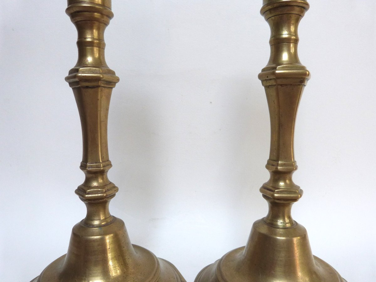 Pair Of Louis XIV Period Bronze Torches-photo-2