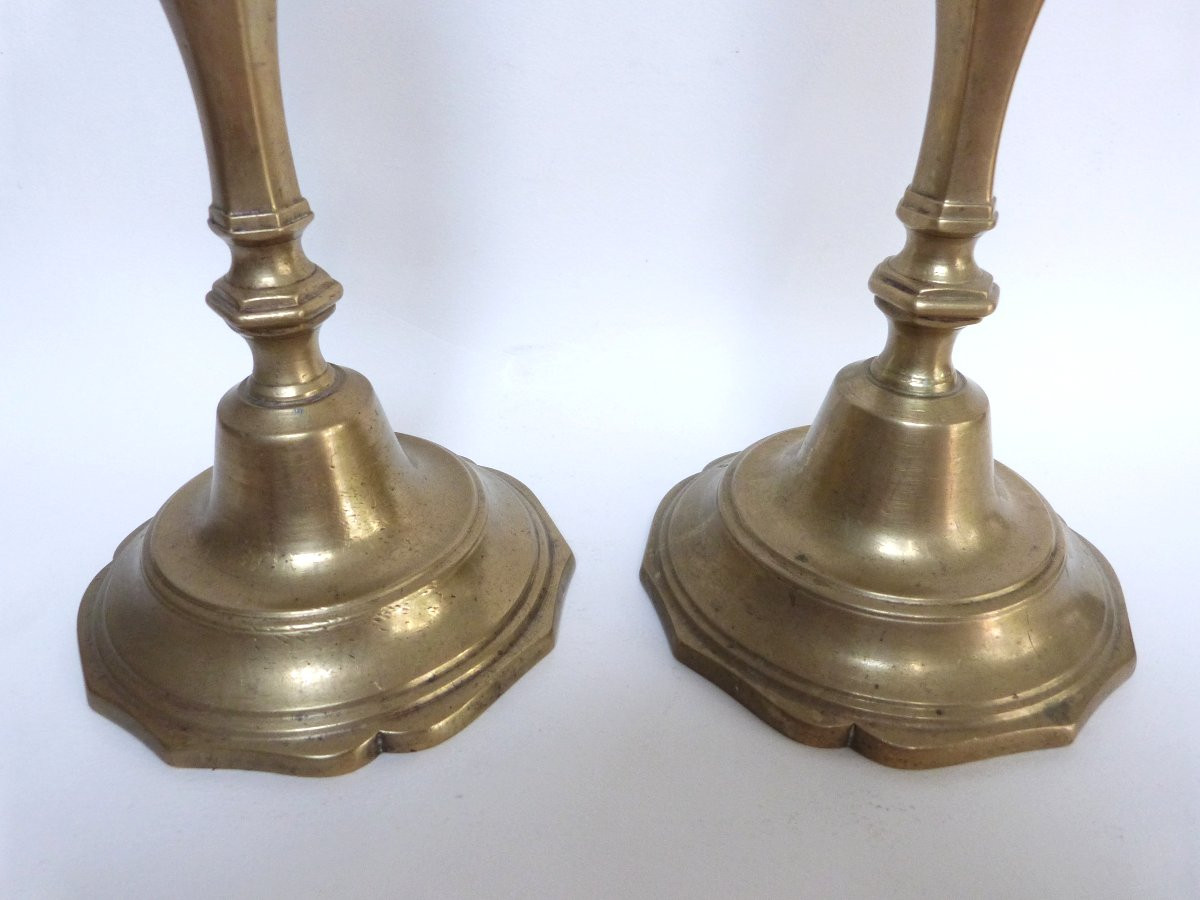 Pair Of Louis XIV Period Bronze Torches-photo-3