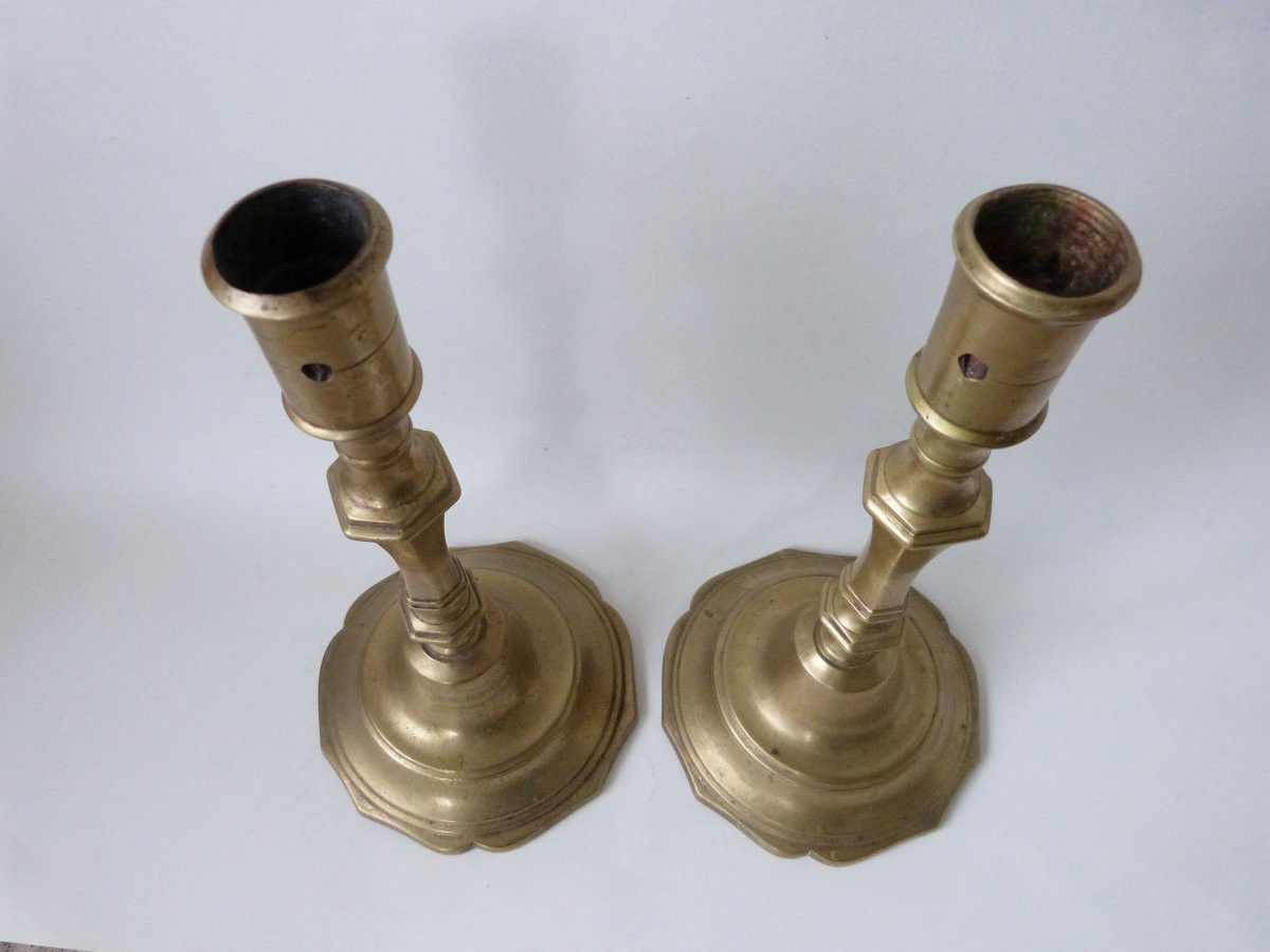 Pair Of Louis XIV Period Bronze Torches-photo-1