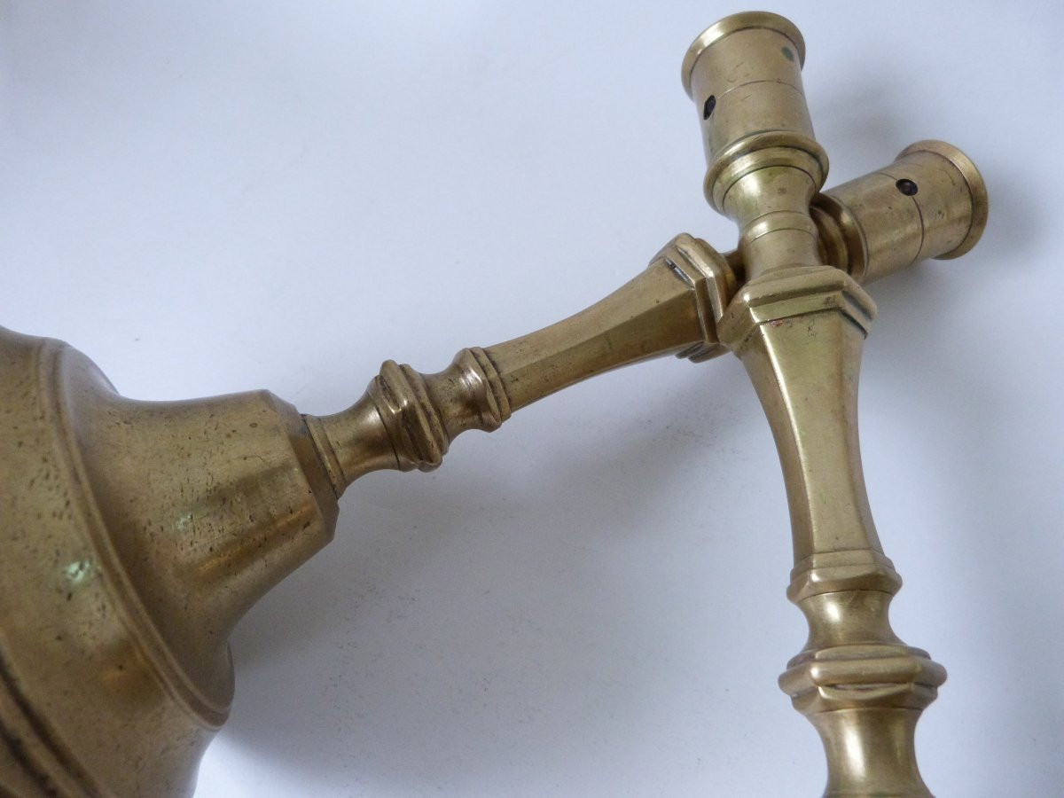 Pair Of Louis XIV Period Bronze Torches-photo-3