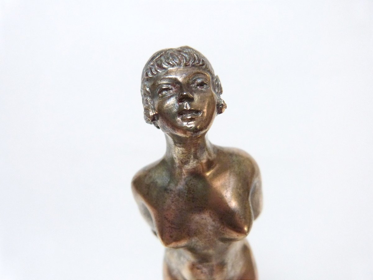 René Papa Art Deco Bronze Female Nude Circa 1930-photo-2