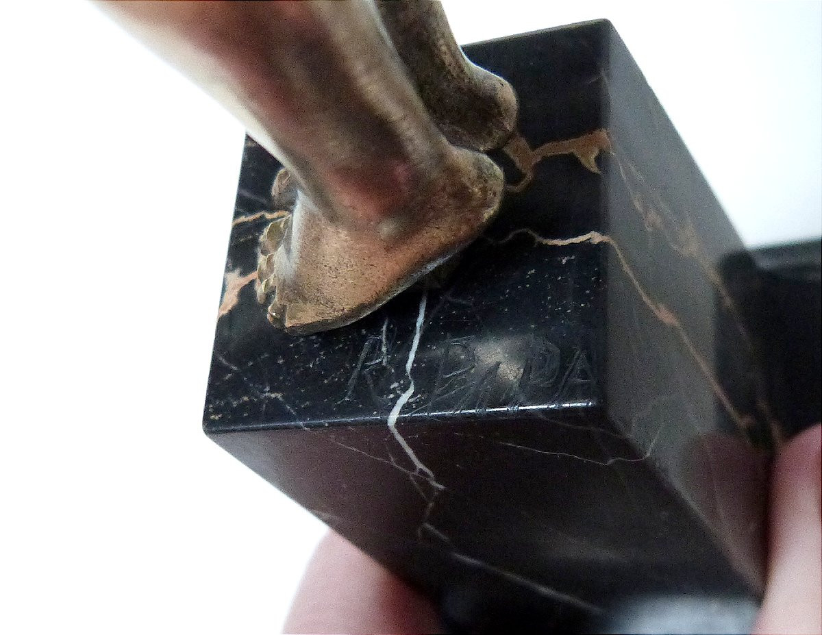René Papa Art Deco Bronze Female Nude Circa 1930-photo-7