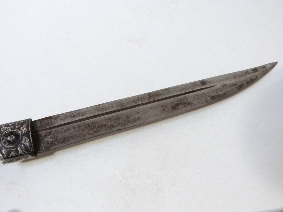 Kinzal Wedding Dagger Russia Caucasus 19th Century Sterling Silver Niello-photo-4