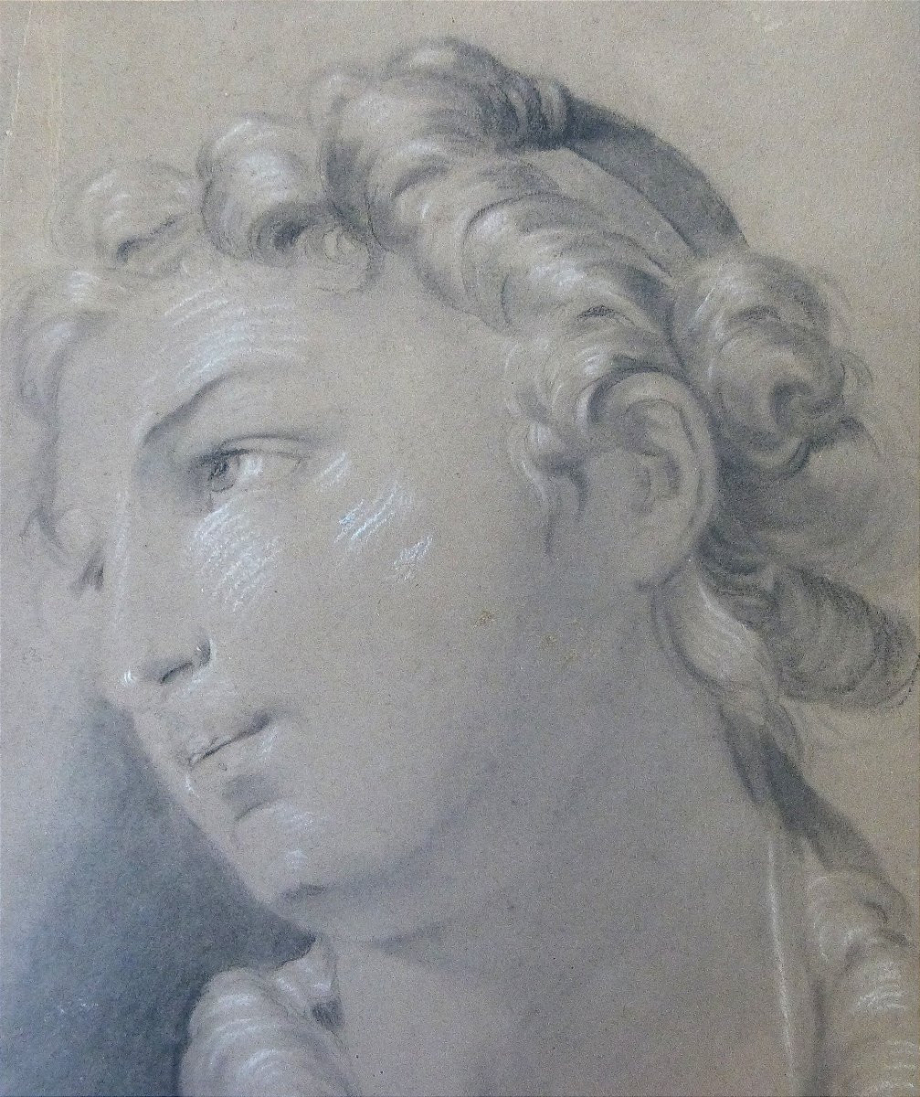 Original Drawing Portrait Of A Young Girl-photo-2