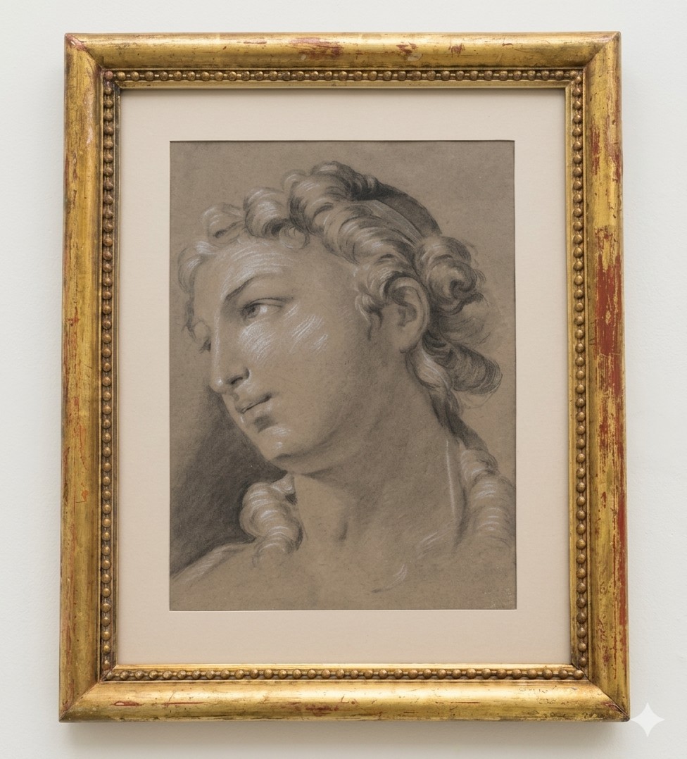 Original Drawing Portrait Of A Young Girl-photo-4