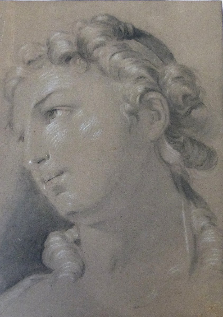 Original Drawing Portrait Of A Young Girl