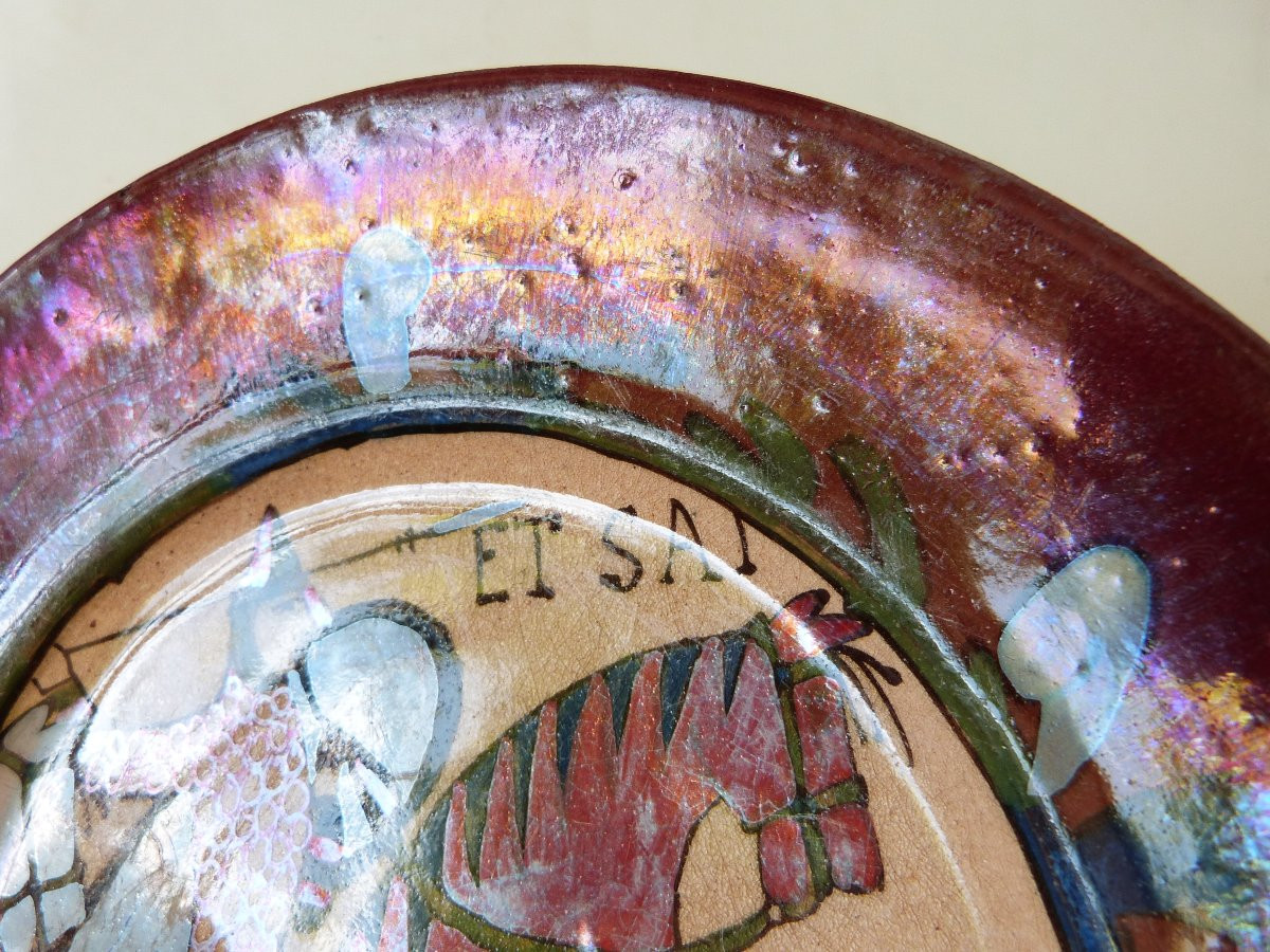Lucien Desmant assiette décorative tapisserie de Bayeux Normandie -photo-1